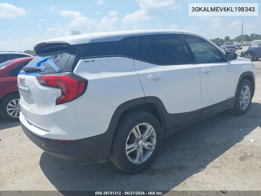 2019 GMC Terrain Sle VIN: 3GKALMEV6KL198343 Lot: 39741312