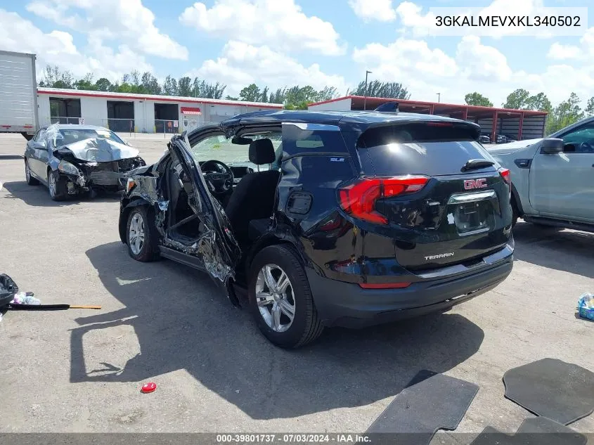 2019 GMC Terrain Sle VIN: 3GKALMEVXKL340502 Lot: 39801737