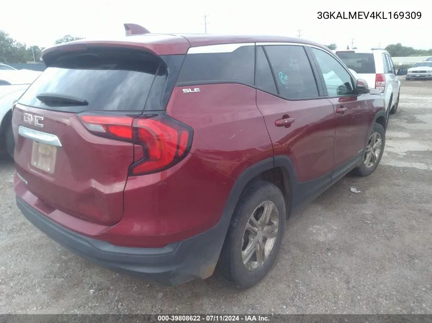 2019 GMC Terrain Sle VIN: 3GKALMEV4KL169309 Lot: 39808622