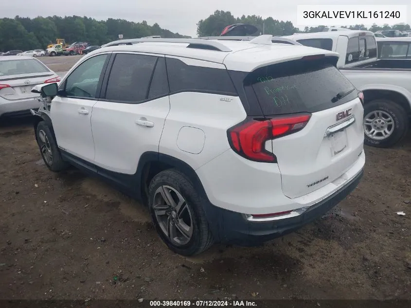 2019 GMC Terrain Slt VIN: 3GKALVEV1KL161240 Lot: 39840169