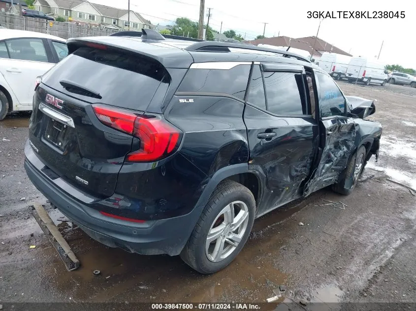 2019 GMC Terrain Sle VIN: 3GKALTEX8KL238045 Lot: 39847500