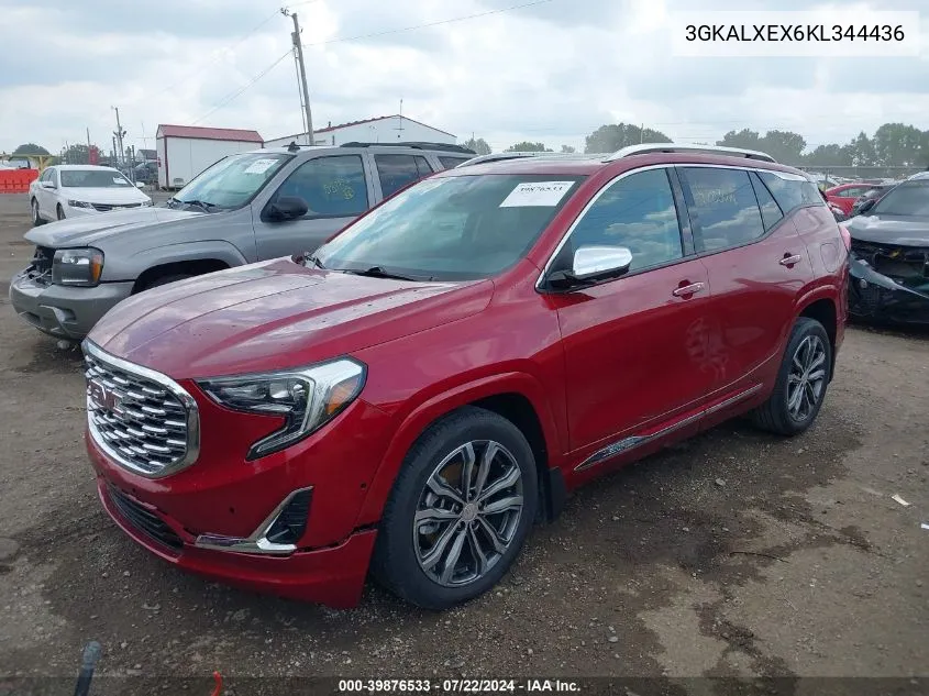 2019 GMC Terrain Denali VIN: 3GKALXEX6KL344436 Lot: 39876533