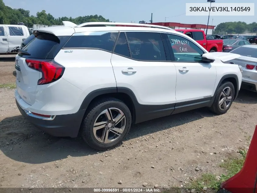 2019 GMC Terrain Slt VIN: 3GKALVEV3KL140549 Lot: 39996591