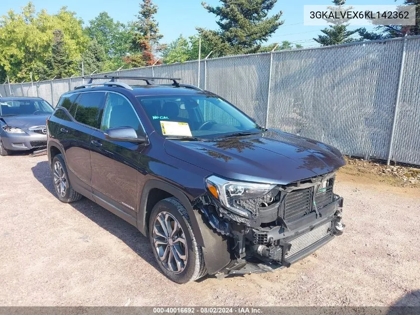 2019 GMC Terrain Slt VIN: 3GKALVEX6KL142362 Lot: 40016692