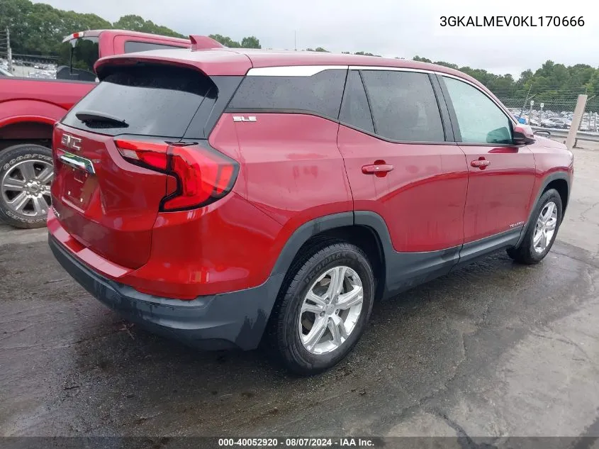 2019 GMC Terrain Sle VIN: 3GKALMEV0KL170666 Lot: 40052920