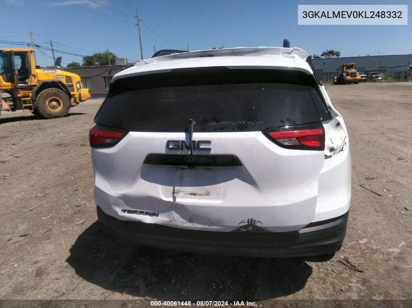 3GKALMEV0KL248332 2019 GMC Terrain Sle