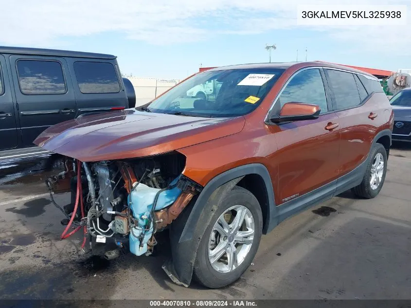 2019 GMC Terrain Sle VIN: 3GKALMEV5KL325938 Lot: 40070810