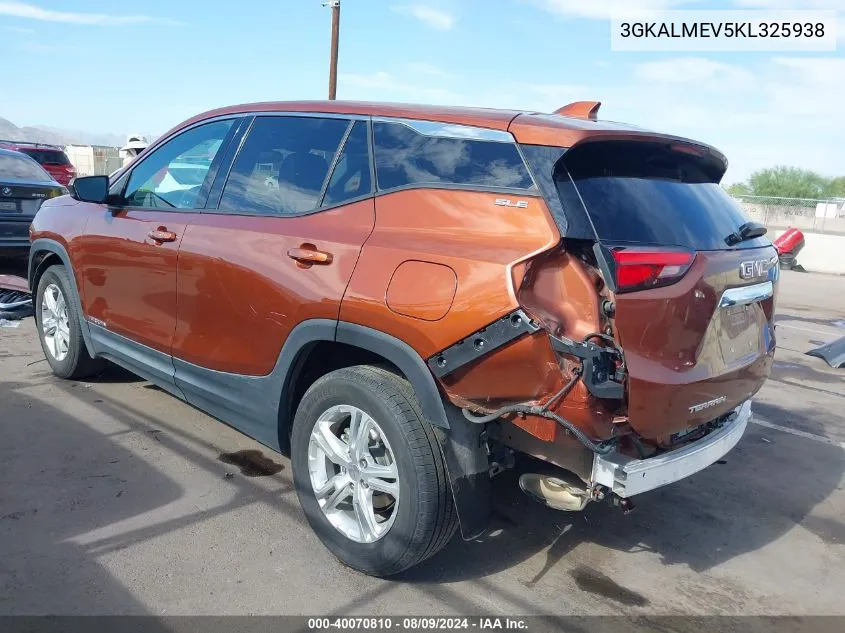 2019 GMC Terrain Sle VIN: 3GKALMEV5KL325938 Lot: 40070810