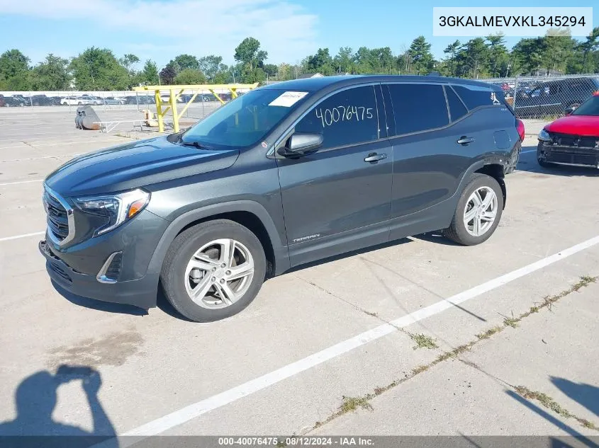 3GKALMEVXKL345294 2019 GMC Terrain Sle