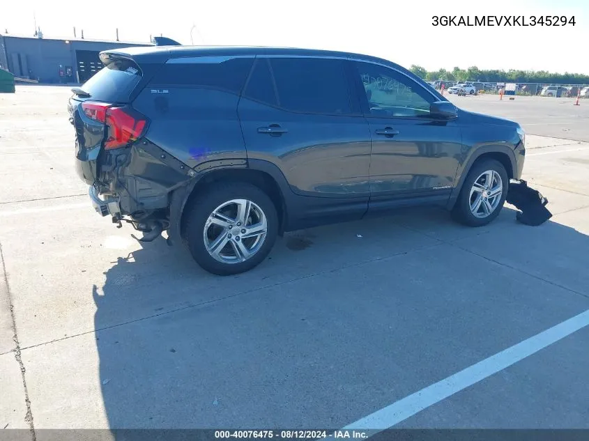 3GKALMEVXKL345294 2019 GMC Terrain Sle