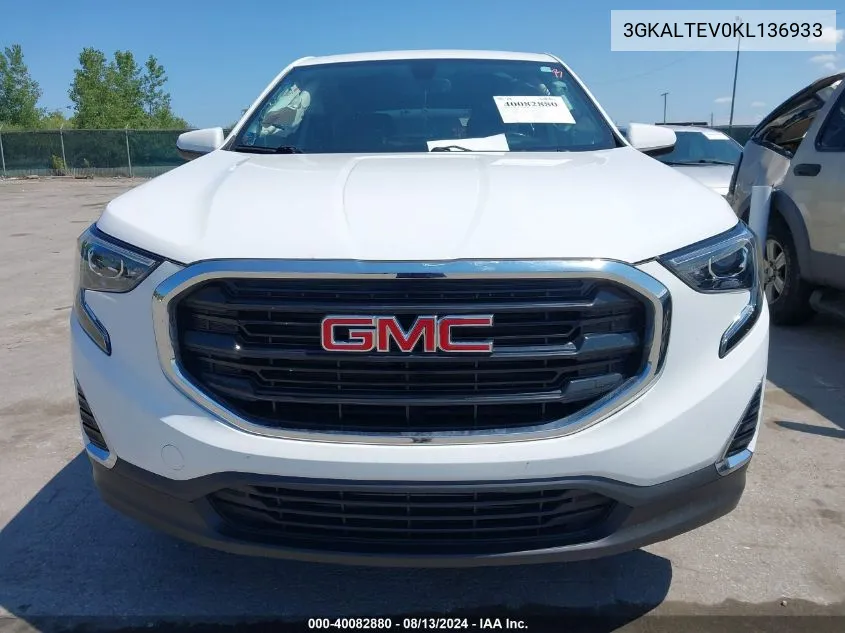 2019 GMC Terrain Sle VIN: 3GKALTEV0KL136933 Lot: 40082880