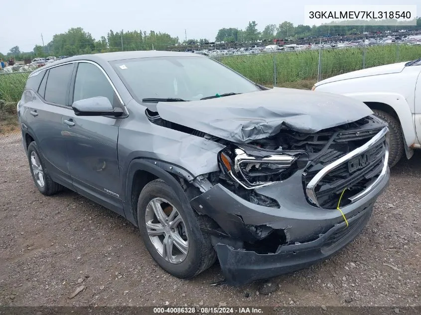 3GKALMEV7KL318540 2019 GMC Terrain Sle