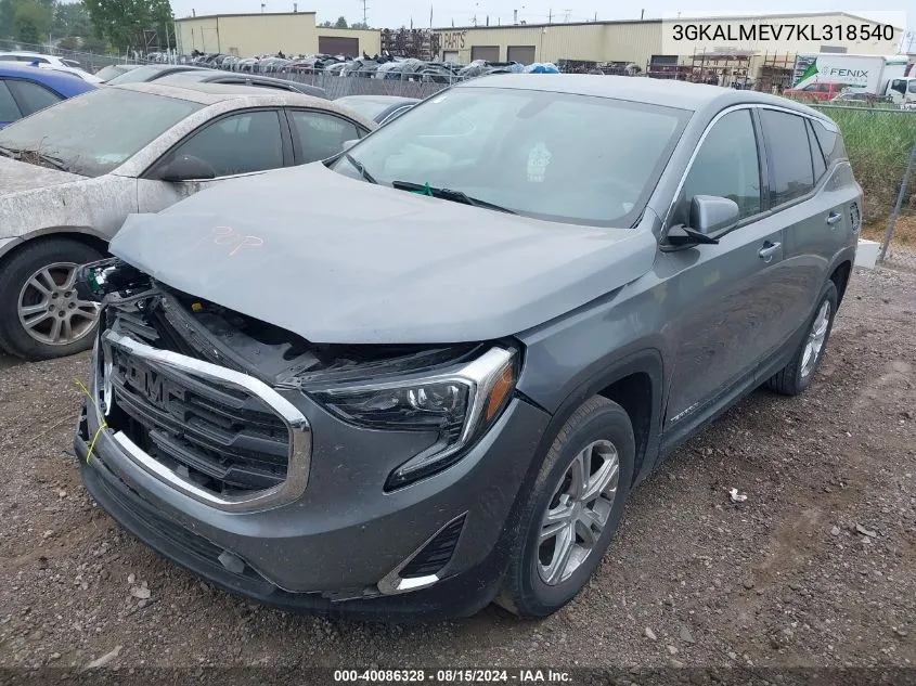 2019 GMC Terrain Sle VIN: 3GKALMEV7KL318540 Lot: 40086328