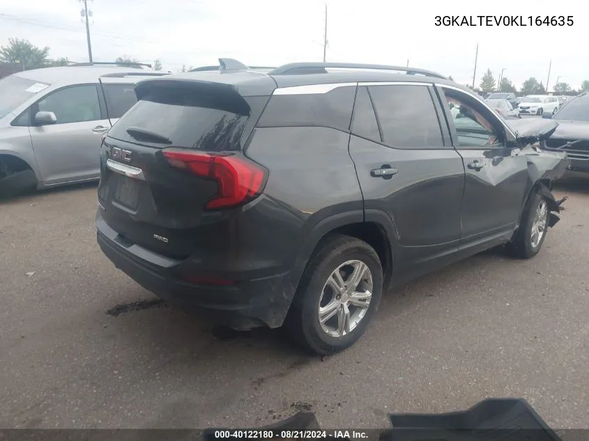 2019 GMC Terrain Sle VIN: 3GKALTEV0KL164635 Lot: 40122180