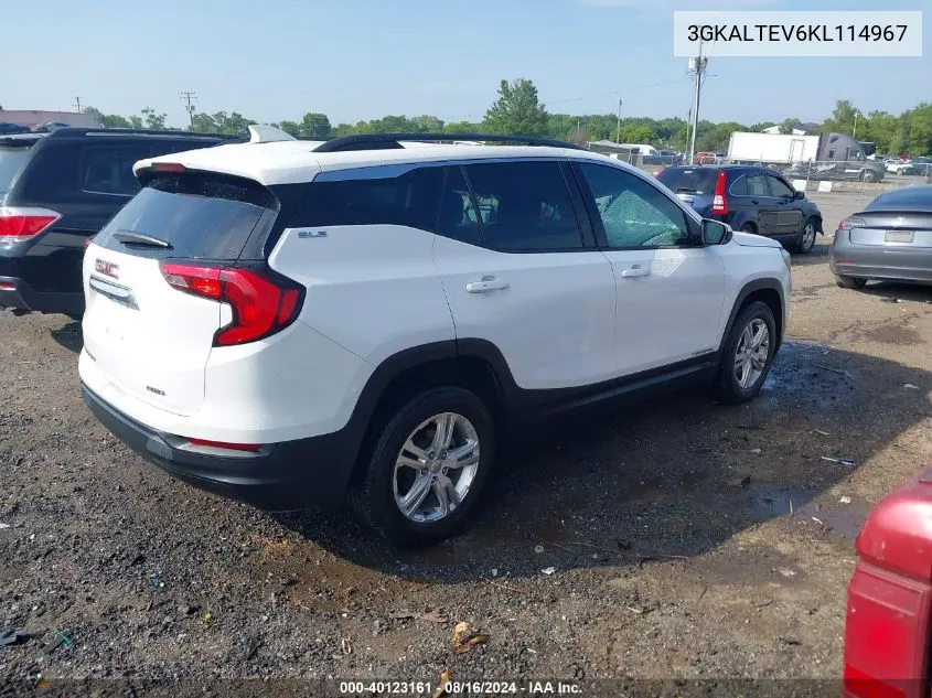 2019 GMC Terrain Sle VIN: 3GKALTEV6KL114967 Lot: 40123161