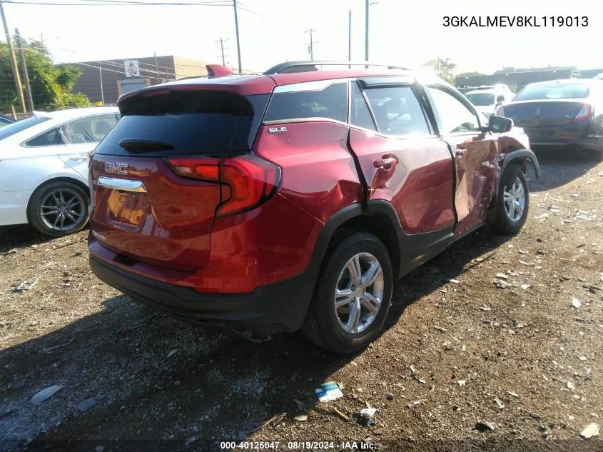 2019 GMC Terrain Sle VIN: 3GKALMEV8KL119013 Lot: 40125047