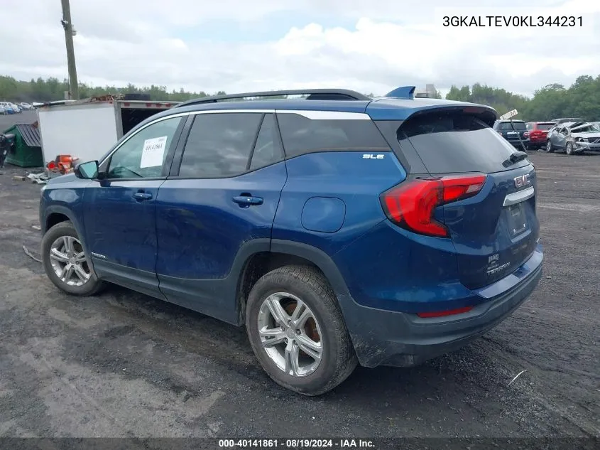 3GKALTEV0KL344231 2019 GMC Terrain Sle