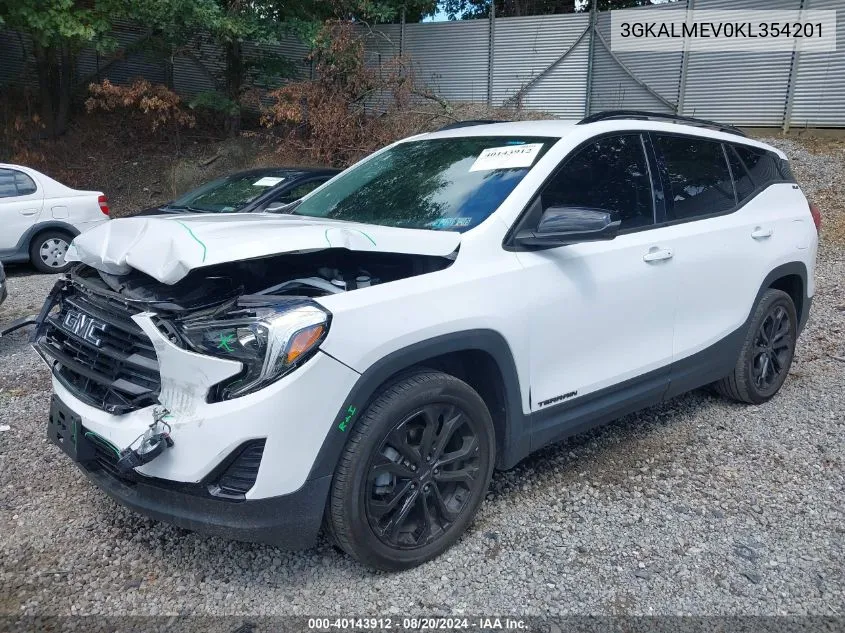 2019 GMC Terrain Sle VIN: 3GKALMEV0KL354201 Lot: 40143912