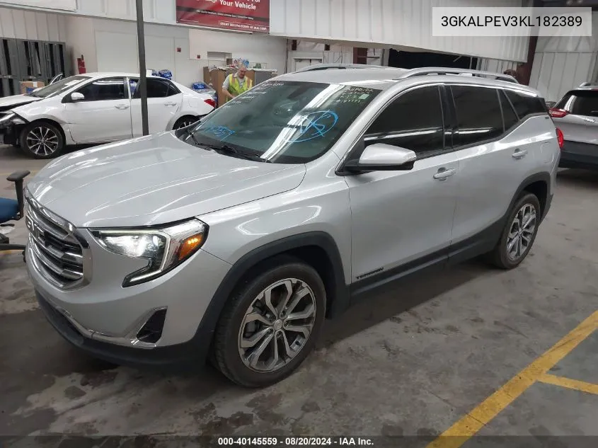 2019 GMC Terrain Slt VIN: 3GKALPEV3KL182389 Lot: 40145559