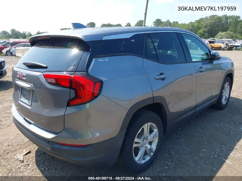 2019 GMC Terrain Sle VIN: 3GKALMEV7KL197959 Lot: 40199715