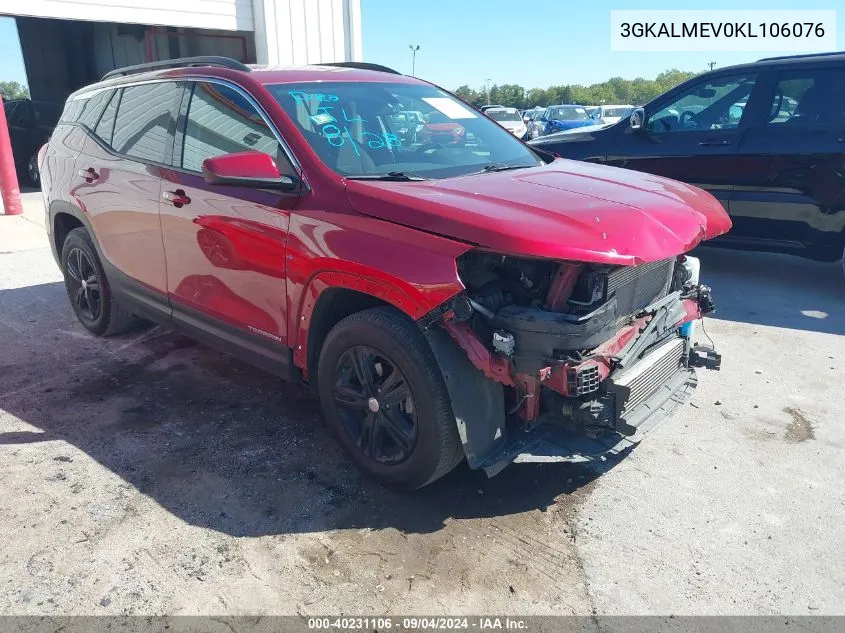 2019 GMC Terrain Sle VIN: 3GKALMEV0KL106076 Lot: 40231106