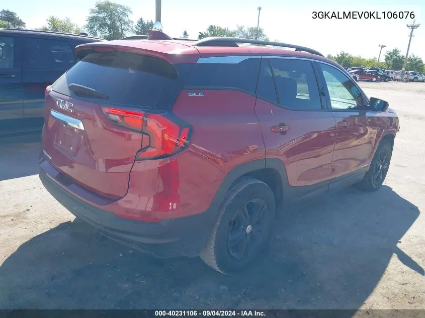 3GKALMEV0KL106076 2019 GMC Terrain Sle