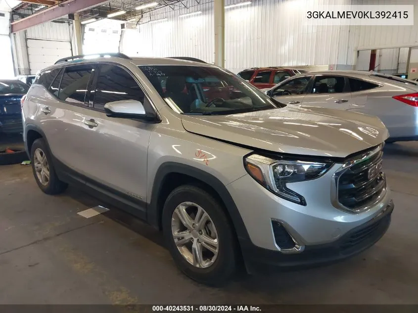 2019 GMC Terrain Sle VIN: 3GKALMEV0KL392415 Lot: 40243531