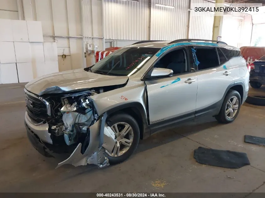 2019 GMC Terrain Sle VIN: 3GKALMEV0KL392415 Lot: 40243531