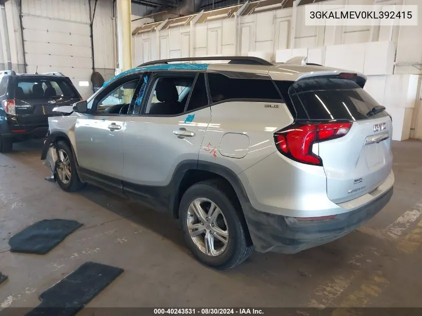 2019 GMC Terrain Sle VIN: 3GKALMEV0KL392415 Lot: 40243531