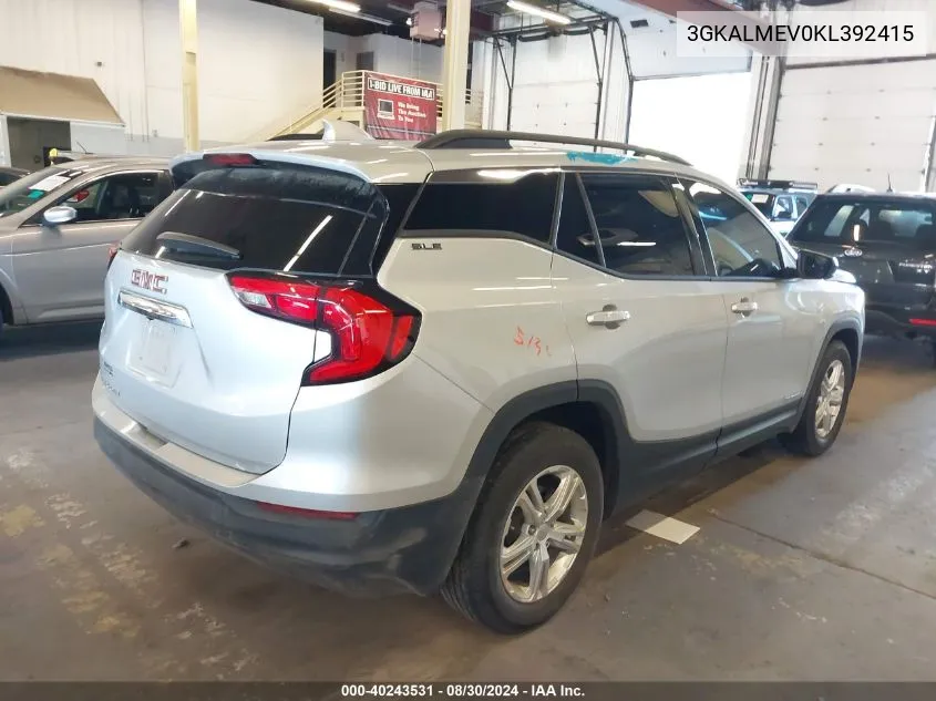 2019 GMC Terrain Sle VIN: 3GKALMEV0KL392415 Lot: 40243531