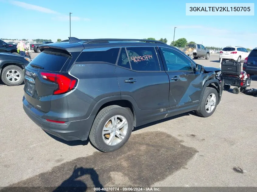 2019 GMC Terrain Sle VIN: 3GKALTEV2KL150705 Lot: 40270774