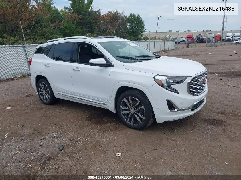 3GKALSEX2KL216438 2019 GMC Terrain Denali