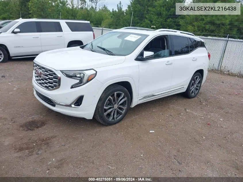 2019 GMC Terrain Denali VIN: 3GKALSEX2KL216438 Lot: 40275051