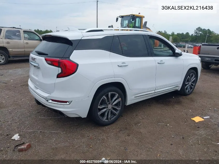 3GKALSEX2KL216438 2019 GMC Terrain Denali