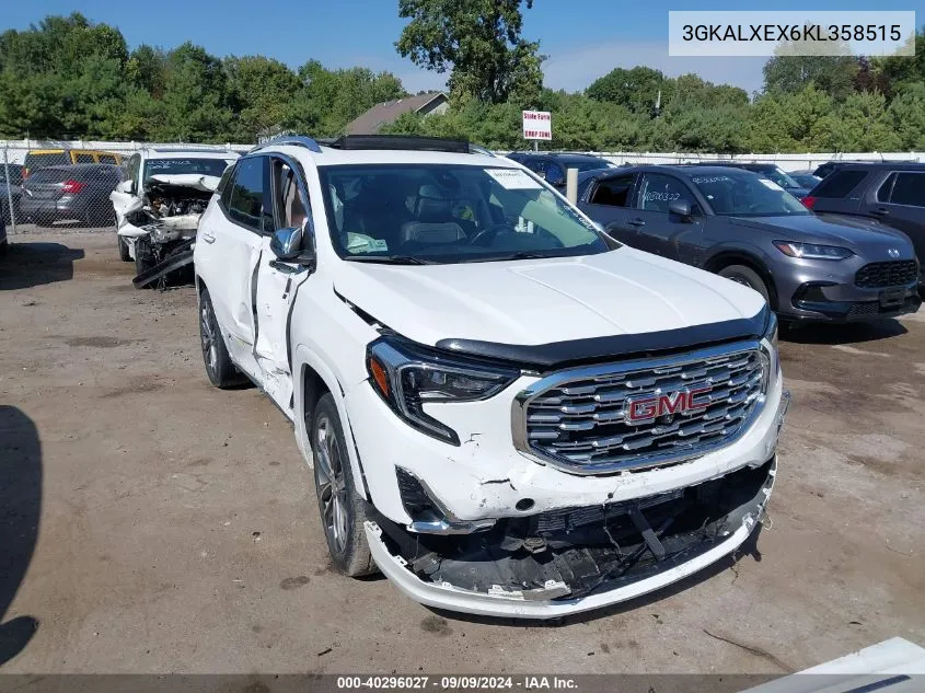 2019 GMC Terrain Denali VIN: 3GKALXEX6KL358515 Lot: 40296027