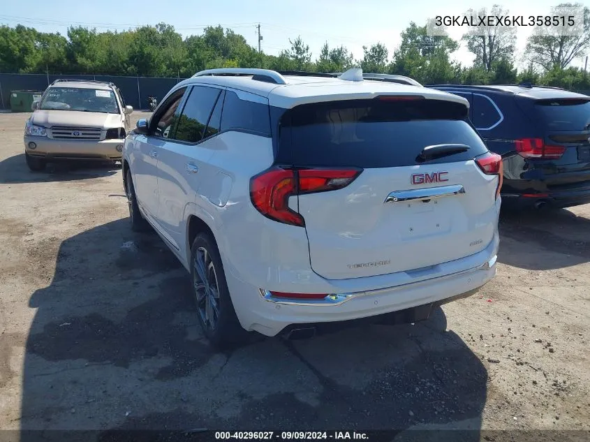 2019 GMC Terrain Denali VIN: 3GKALXEX6KL358515 Lot: 40296027