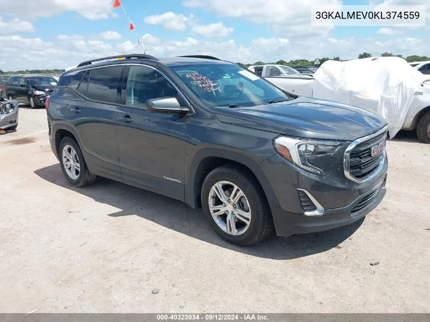 2019 GMC Terrain Sle VIN: 3GKALMEV0KL374559 Lot: 40323034