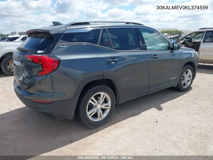 2019 GMC Terrain Sle VIN: 3GKALMEV0KL374559 Lot: 40323034