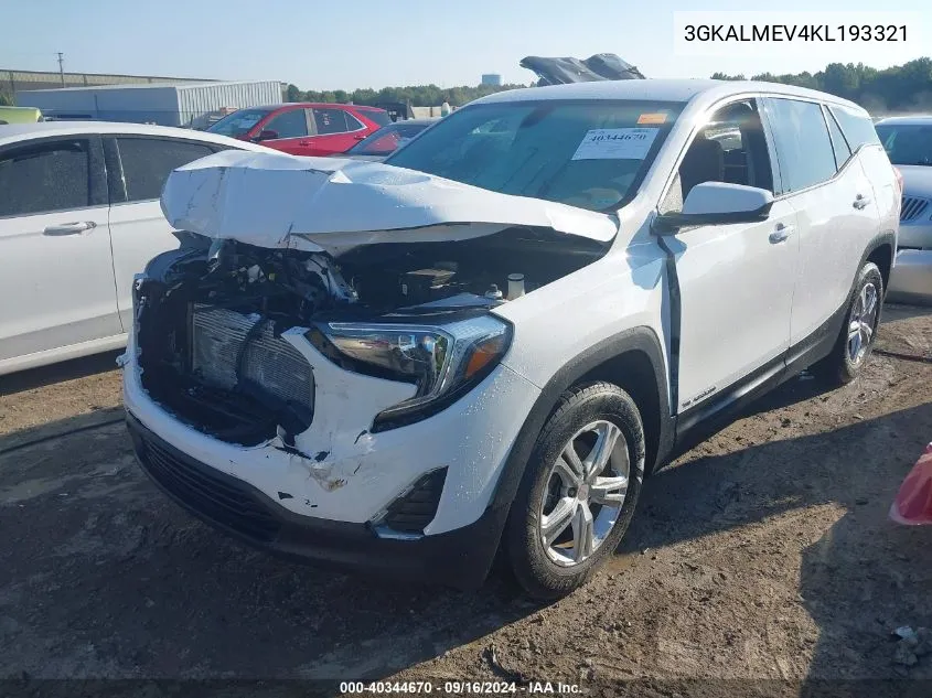 2019 GMC Terrain Sle VIN: 3GKALMEV4KL193321 Lot: 40344670