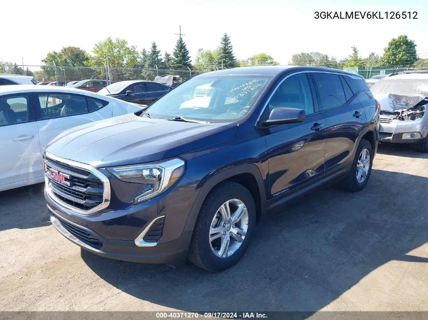 2019 GMC Terrain Sle VIN: 3GKALMEV6KL126512 Lot: 40371270