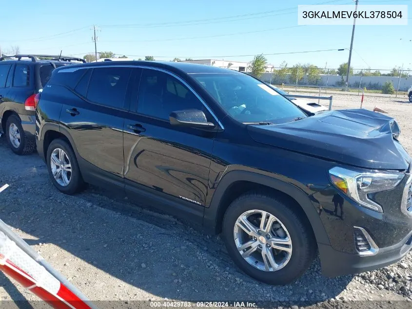 2019 GMC Terrain Sle VIN: 3GKALMEV6KL378504 Lot: 40429783