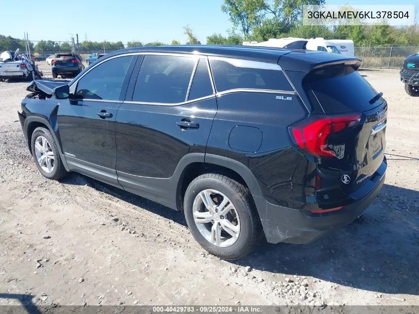 3GKALMEV6KL378504 2019 GMC Terrain Sle