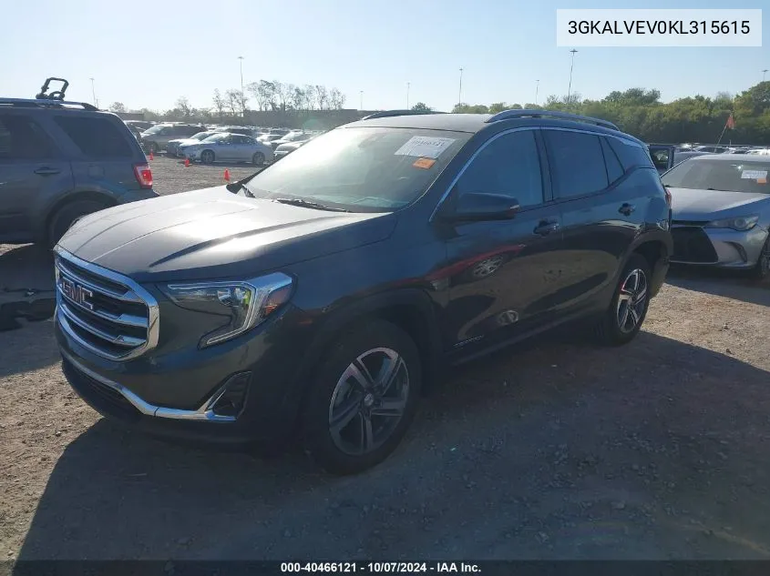 2019 GMC Terrain Slt VIN: 3GKALVEV0KL315615 Lot: 40466121