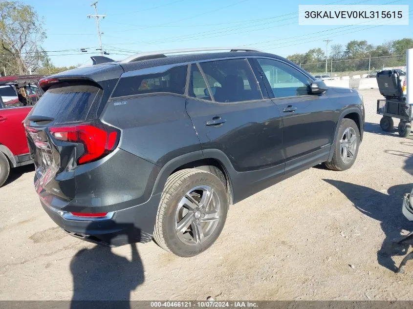 2019 GMC Terrain Slt VIN: 3GKALVEV0KL315615 Lot: 40466121