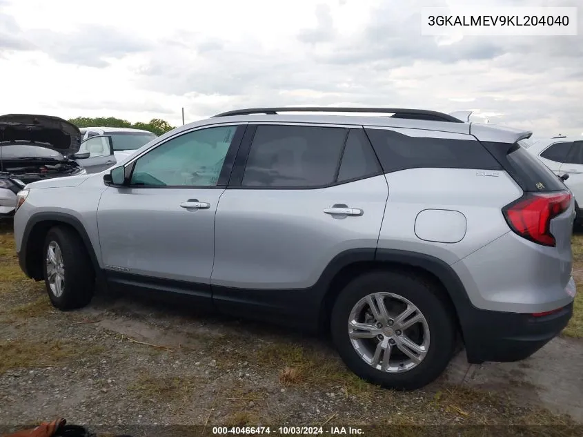 2019 GMC Terrain Sle VIN: 3GKALMEV9KL204040 Lot: 40466474