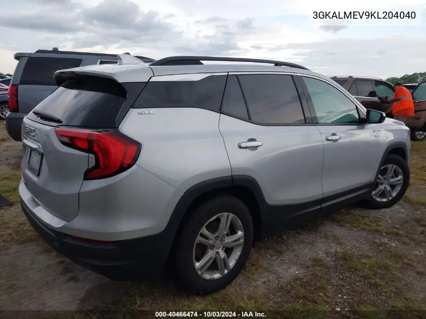 2019 GMC Terrain Sle VIN: 3GKALMEV9KL204040 Lot: 40466474