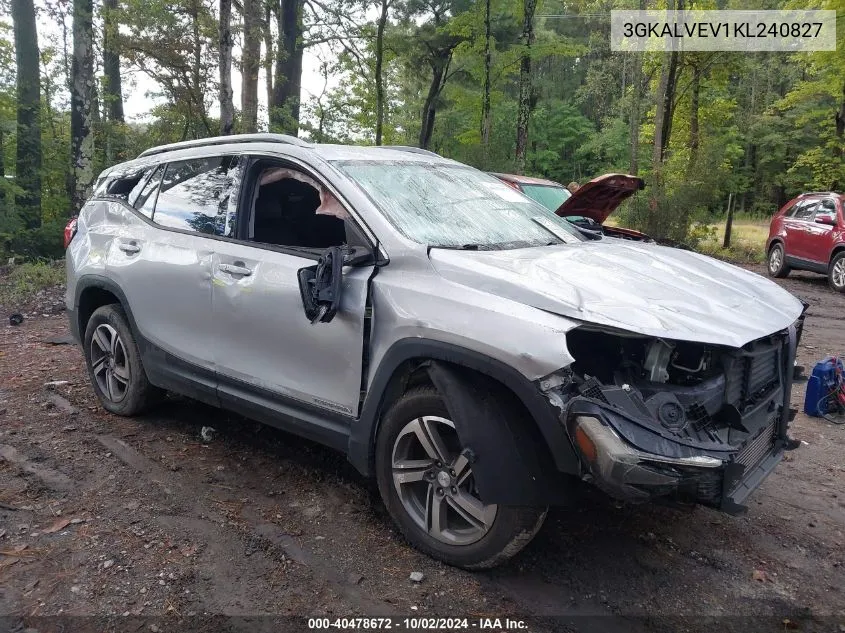 2019 GMC Terrain Slt VIN: 3GKALVEV1KL240827 Lot: 40478672