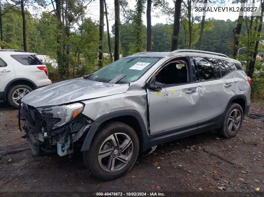 2019 GMC Terrain Slt VIN: 3GKALVEV1KL240827 Lot: 40478672