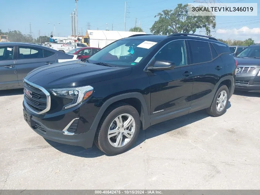 2019 GMC Terrain Sle VIN: 3GKALTEV1KL346019 Lot: 40542475