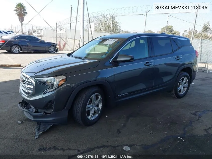 2019 GMC Terrain Sle VIN: 3GKALMEVXKL113035 Lot: 40576198